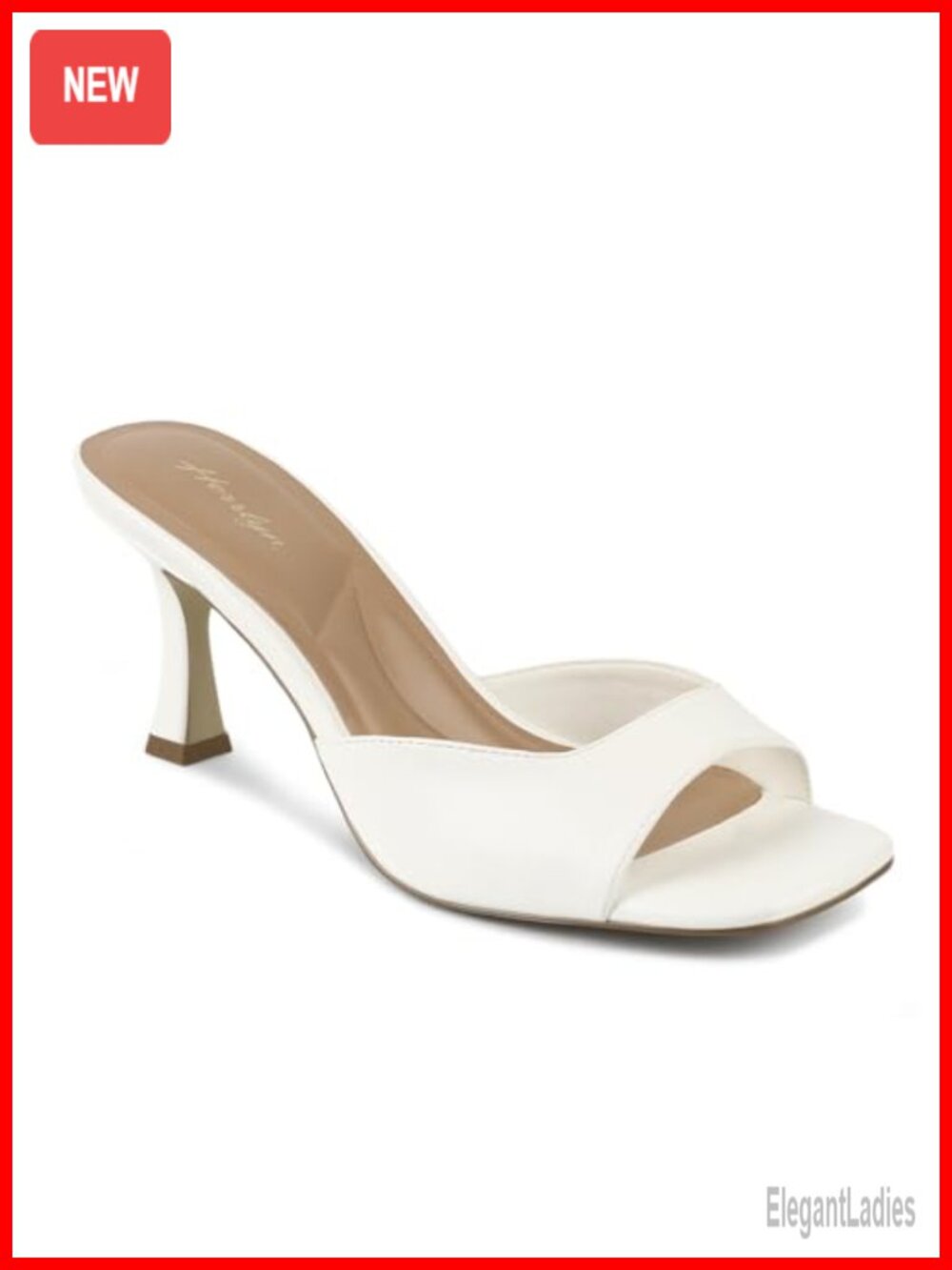 Kitten Heel Sandals Square Toe Slip On Low Heel Mules Party Wedding Summer